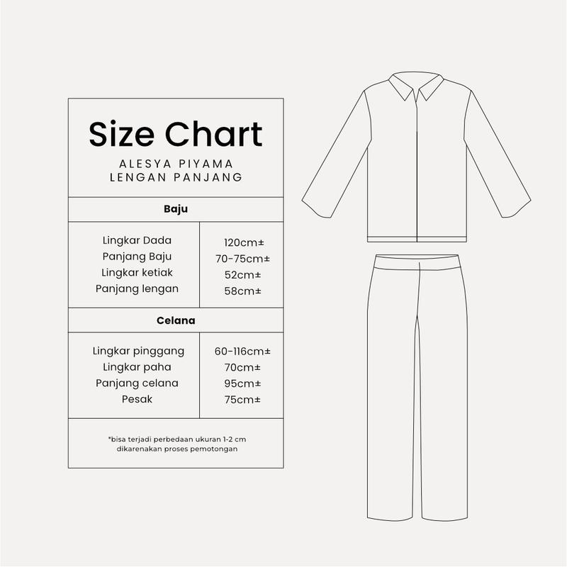 Piyama Kemeja Setelan Panjang Dydlabel Alesya Set Bahan Rayon 2