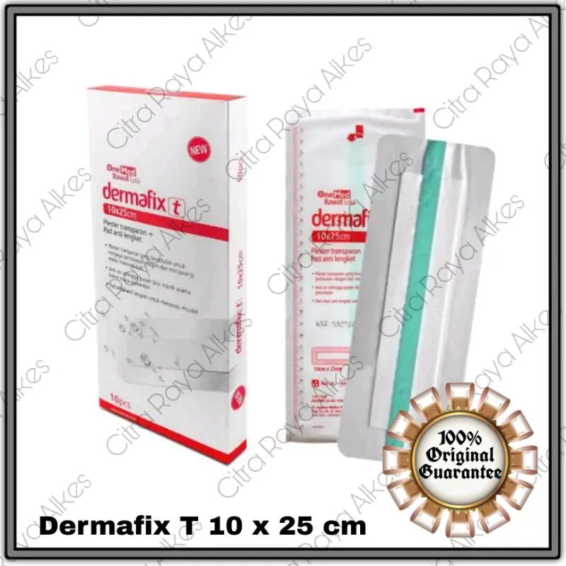 Dermafix T 10 x 12 / Dermafix T 10 x 25 / Dermafix T 5 x 7 / Plester Anti Air untuk Perawatan Luka Eceran