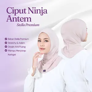 Milyarda Inner HIjab Ciput Ninja Antem Premium - Allsize - Bahan Lembut Nyaman Dipakai Dalaman Kerudung Instan Wanita
