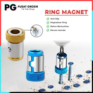 Ring Magnet kepala obeng konektor Screwdriver Bits magnetic alloy pasang sekrup