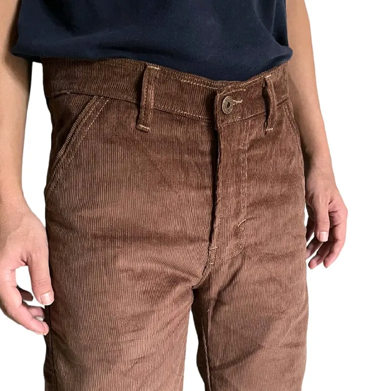 NGE - Celana Panjang Corduroy Reguler Loosepants Unisex Brown Casual 4