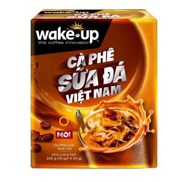  Cà phê Wake Up sữa đá 10 gói 24g 