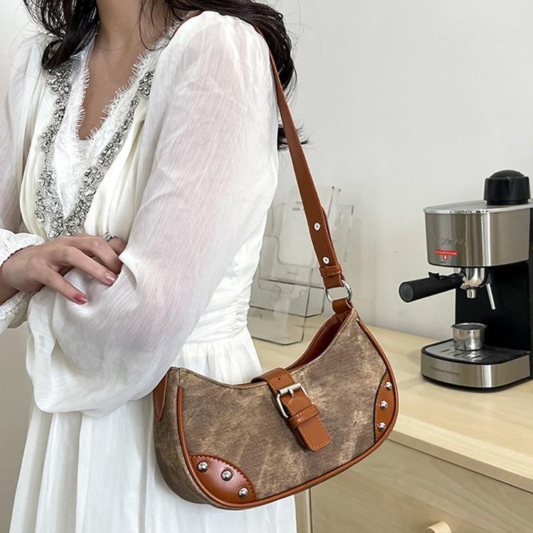 Product Introduction of Tas Bahu Keling Retro Wanita Tas Ketiak Vintage Perancis Tas Kecil Sederhana Temperamen Tas Selempang Fashion Shoulder Bag Korean Style 22