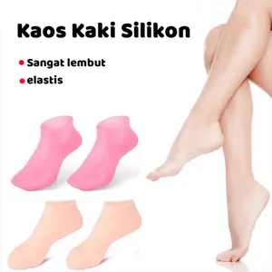 Kaos kaki silikon moisturizing Spa universal Latex silicone foot care socks gel anti cracking anti lecet Cracked heel anti kaki pecah-pecah Penghalus telapak kaki ukuran size all protector