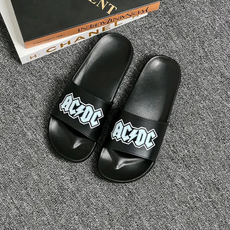 Sandal Pria Sendal Selop Pylon Distro ACDC Full Karet Elastis Non Slip Sole - Shoes 3