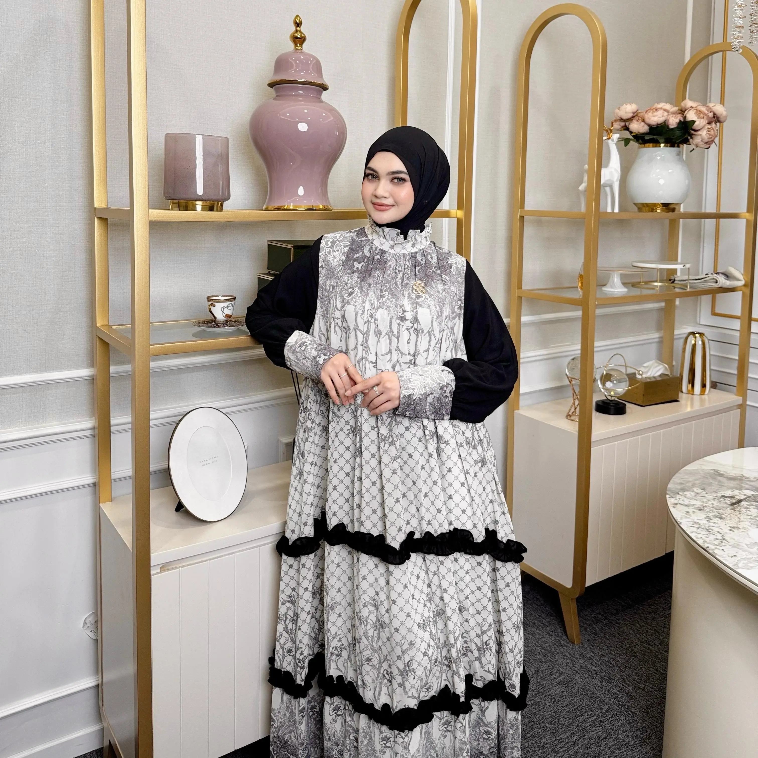Gamis Mewah Set Pashimna AFF09-205
