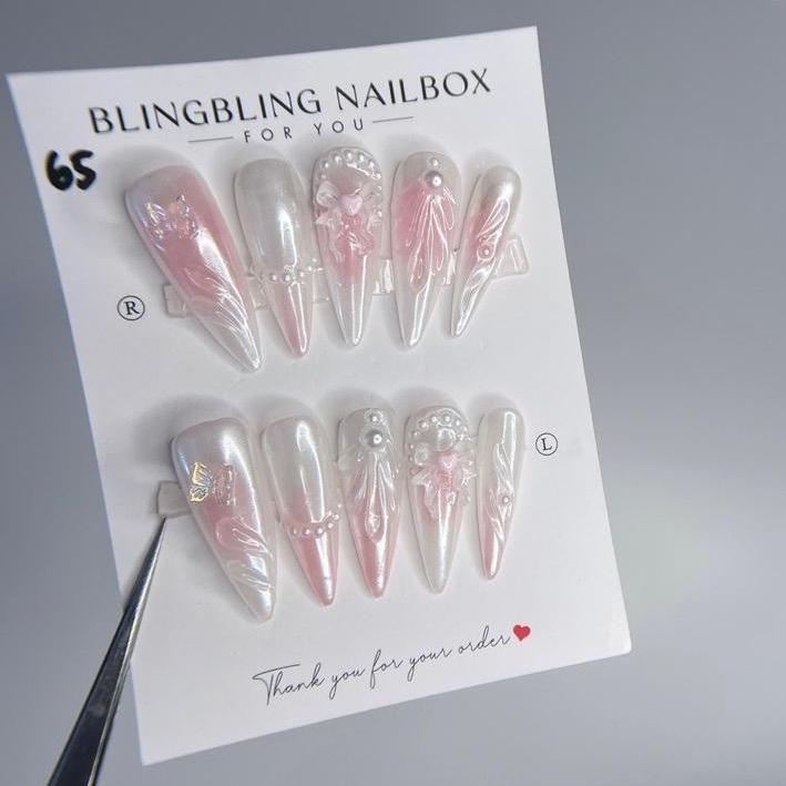 Nailbox Mã 65 Sơn Gel Thạch Tráng gương ngọc trai Bền Chống Nước Không Chứa Cồn