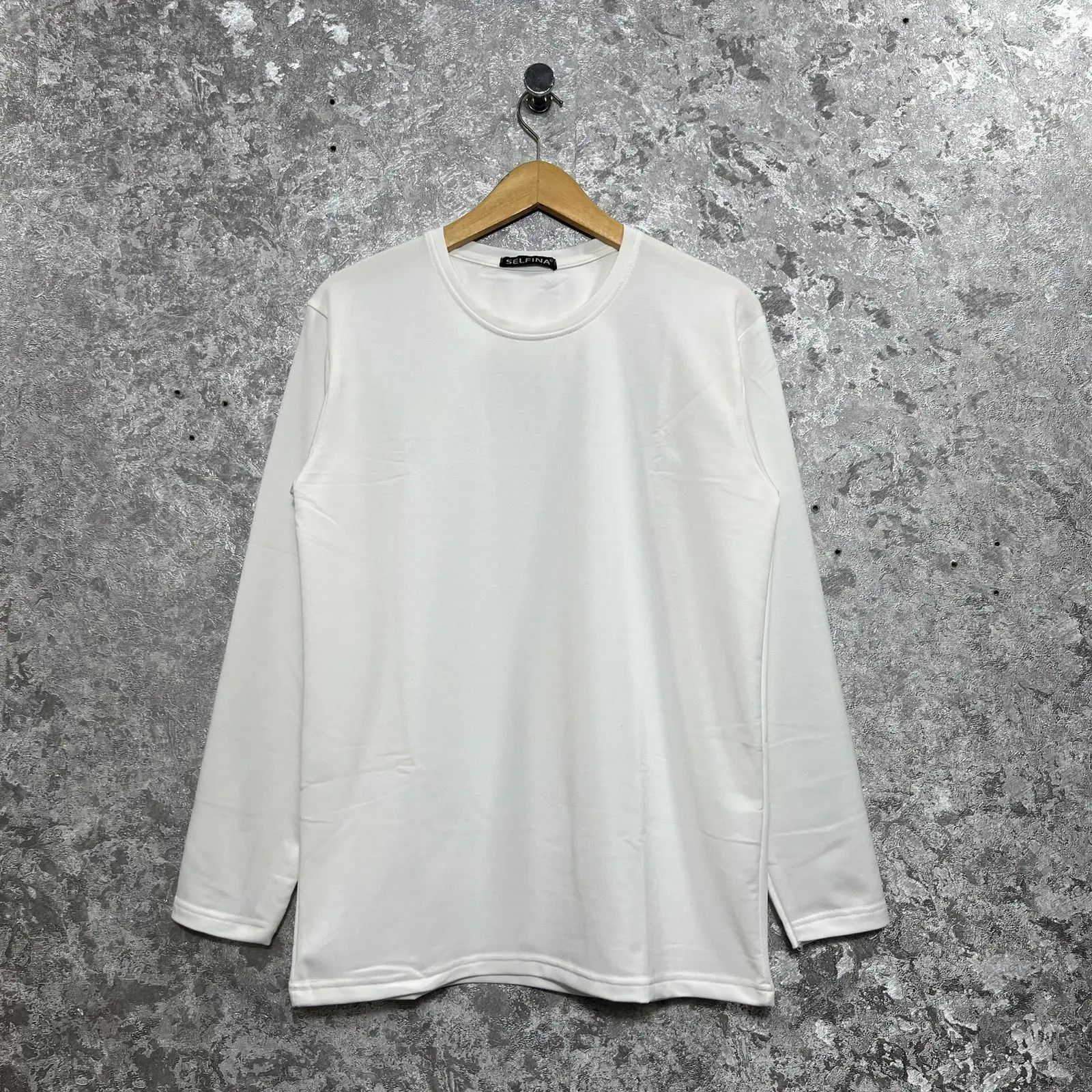 Kaos Polos PANJANG Bahan Baby Terry Tebal / Baju Polos Lengan Panjang Pria Wanita / Tshirt Polos Keren