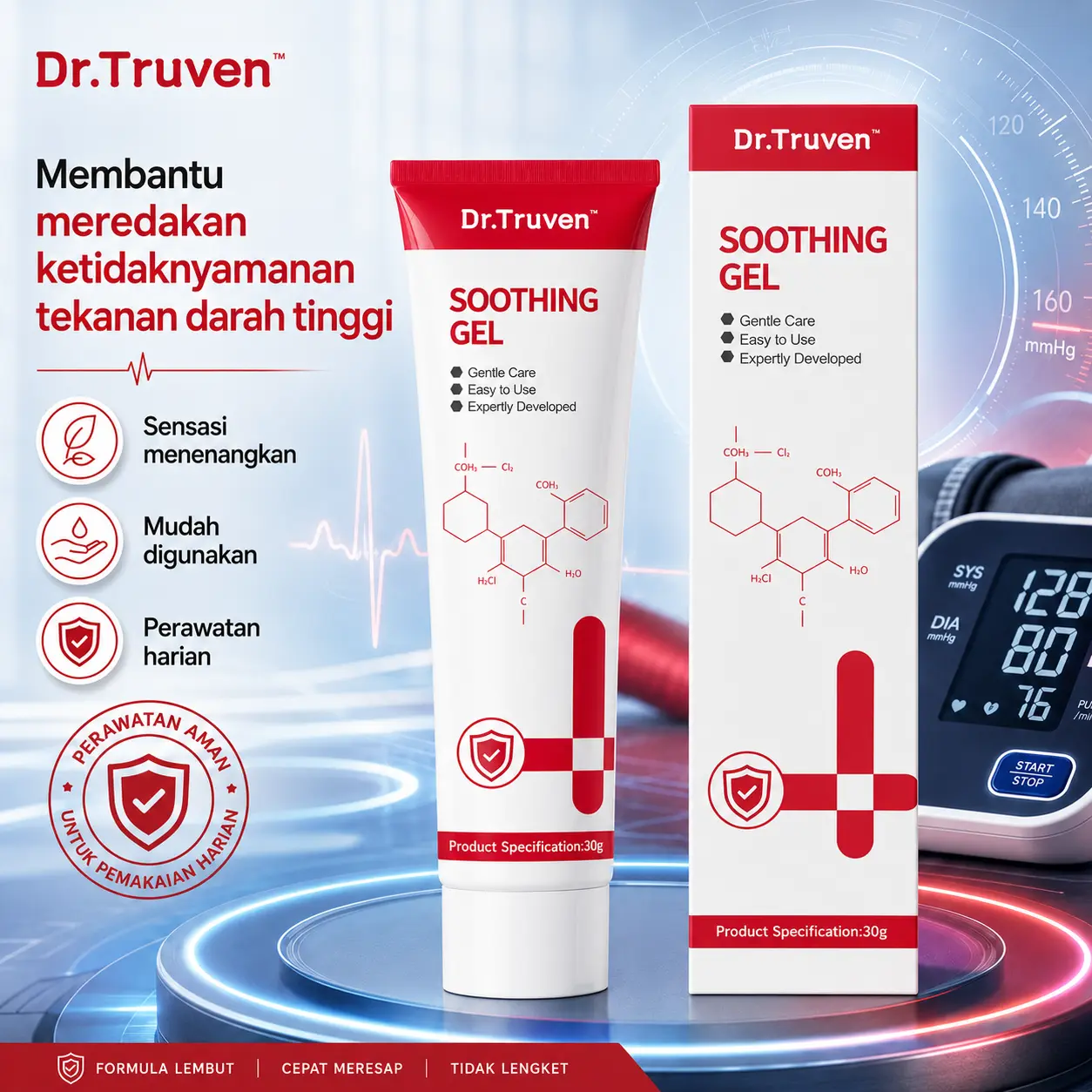 Dr.Truven Soothing Gel Gel Oles Herbal Darah Tinggi Hipertensi Perawatan Tubuh 30g