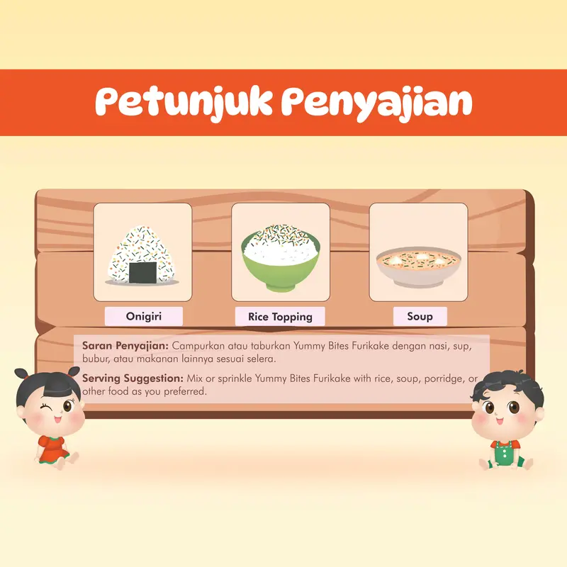 Yummy Bites Furikake 35GR/ Topping Rumput Laut/ Nori Tabur/ MPASI Bayi 4