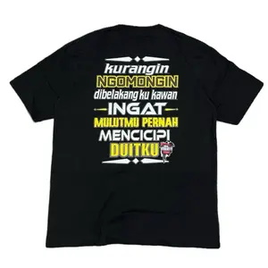 Kaos Kurangin Ngomongin Dibelakangku Kawan Baju Unisex Bahan Tebal Cotton Combed 24s Distro