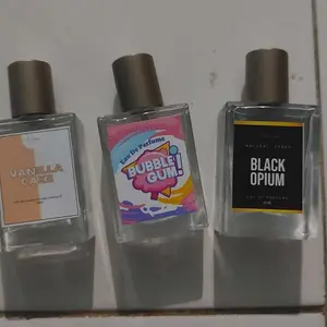 TRENDING VIRAL TERMURAH PAKET 3 BOTOL BUNDLING PARFUM BUBBLEGUM VANILLA CAKE BLACK OPIUM PRIA WANITA 30ml Tahan 6-8 Jam