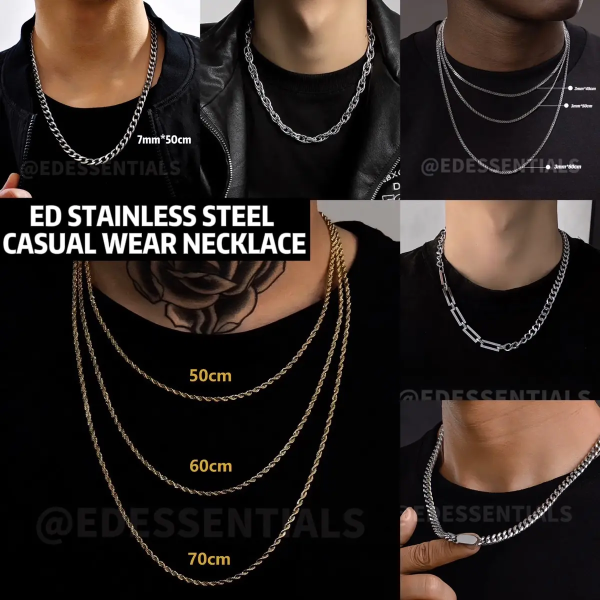 HipHop Daily Wear Fashion Stainless Steel Cuban Necklace Jewelry Amethyst Chain faye necklace