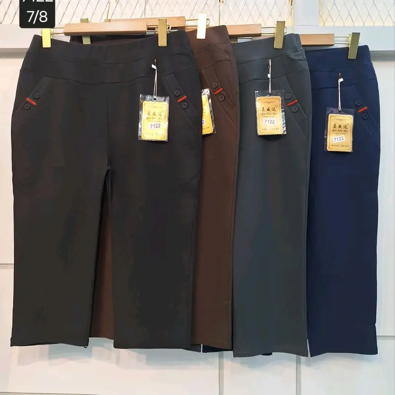 celana 7/8 bahan embosh premium 7122#celana 7/8 wanita  import# 0