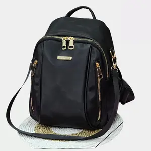Tas Ransel Fashion Wanita Terbaru Backpack Korea Multifungsi Hitam Cewek Sekolah Kulit