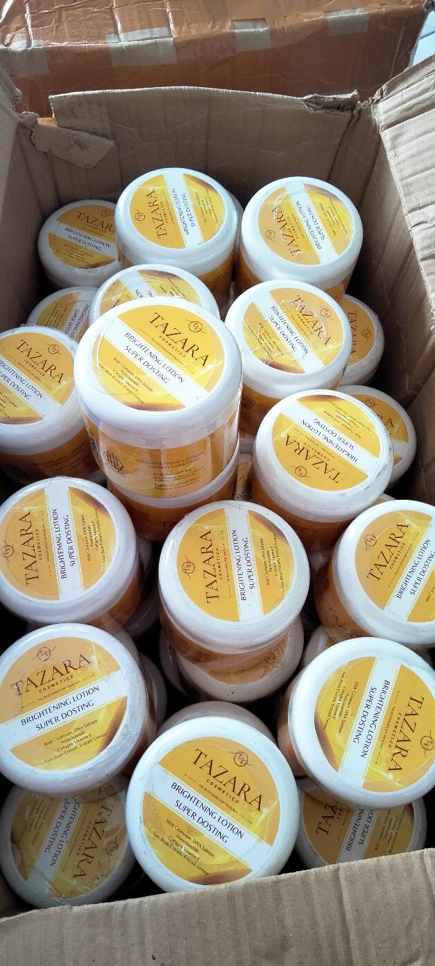 Product Introduction of HB TAZARA BRIGHTENING SUPER DOSTING SPF 50PA+++ UKR 250ML Handbody Lotion Mencerahkan  Pencerah Lightening 9
