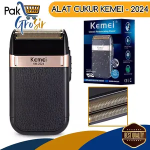 Alat Cukur Kumis Jenggot KEMEI 2024 USB Wet and Dry Shaver Trimmer ALAT CUKUR RAMBUT ELEKTRIK HAIR CLIPPER MESIN CHARGER KM 2024