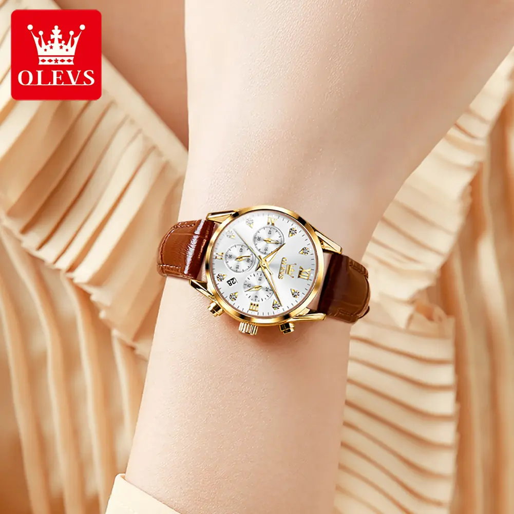 Women Fashion Casual Quartz Watch Elegant Simple Buatutiful Multi-functional Ladies Watches Waterproof Luminous Sports Wristwatches for Momen Students Watches #5523