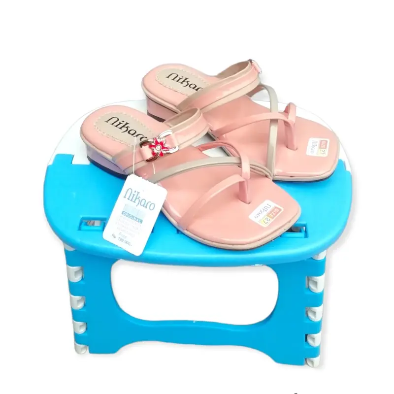 Sandal Heels Anak Perempuan Untuk Acara Formal Sendal Cewek Heels Hak Tahu 3 Cm Sendal Jepit Anak Wanita Ukuran 26-35 Fashion 1