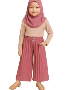 Celana Anak Perempuan Plisket Premium Import Usia 4-12 Tahun L XL XXL Fashion Bahan Evano Premium Adem Nyaman Rempelan Konsisten Tidak Mudah Kusut