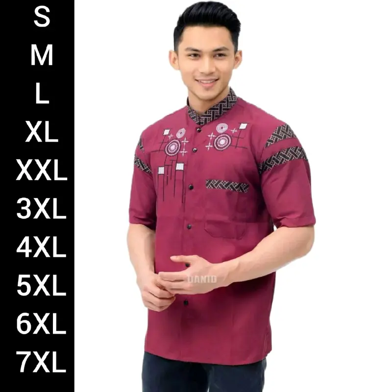 Baju Koko Jumbo Pria Lengan Pendek XXL XXXL 4XL 5XL 6XL 7XL 2