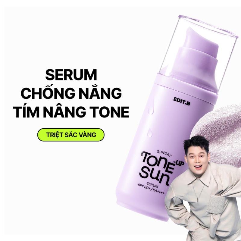 Serum Chống Nắng Tím Nâng Tone, Triệt Sắc Vàng Edit.B Sunday Tone-Up Sun Serum…