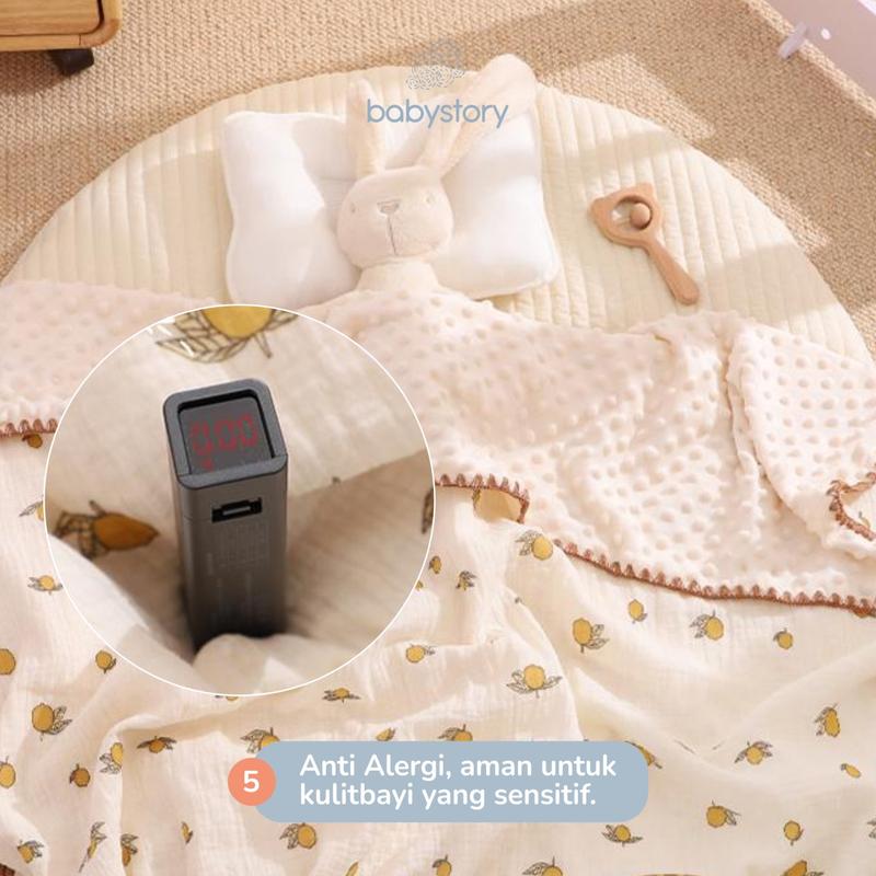 Selimut Bayi Newborn Bamboo Lembut Halus Nyaman Ukuran 100 x 100 cm 5