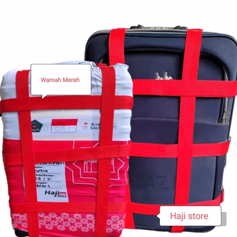 Tali sabuk pengaman koper haji dan umroh .menjual perlengkapan haji dan umroh Kabin