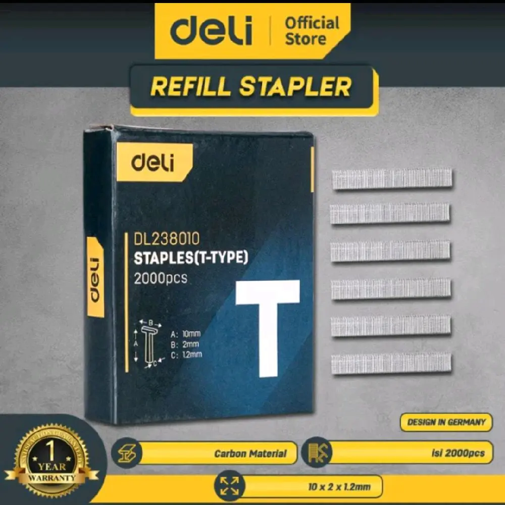 deli staples gun reffil / isi ulang staples EDL238010 T