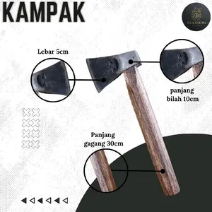 Kapak Genggam Serbaguna Bahan Baja Karbon Tajam - Alat Belah Kayu
