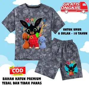 Baju Setelan Anak Laki-laki & Perempuan Bahan Katun Soft Adem 6 Bulan-10 Tahun bing