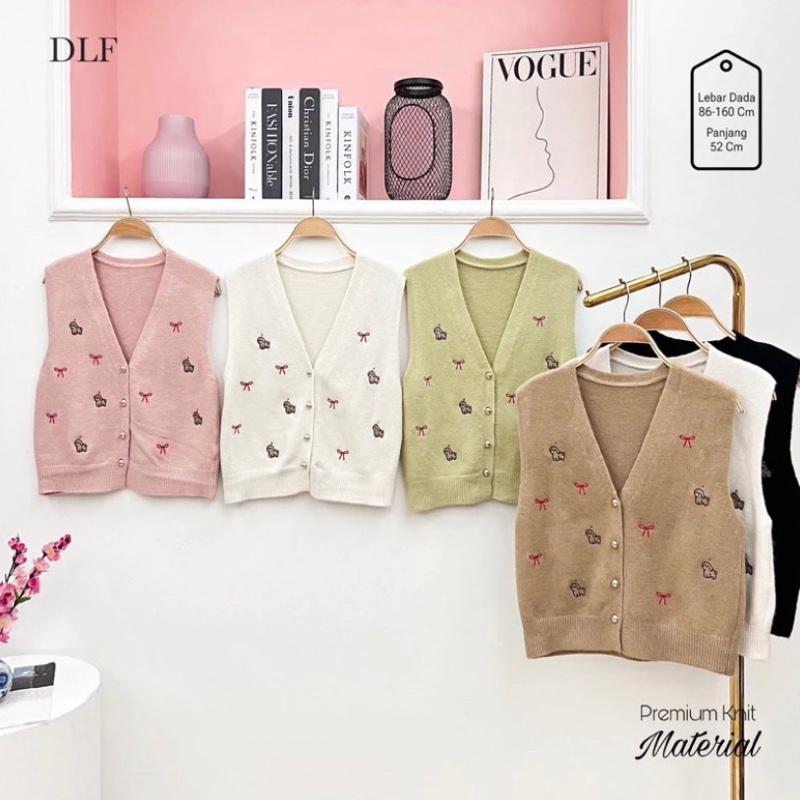 KIKI VEST RAJUT KOREAN STYLE LUCU PREMIUM KNIT(VEST SAJA) 3