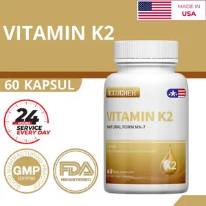 Suplemen Vitamin K2, meningkatkan kesehatan jantung, membantu sirkulasi darah yang sehat, mendukung pembuluh darah elastis