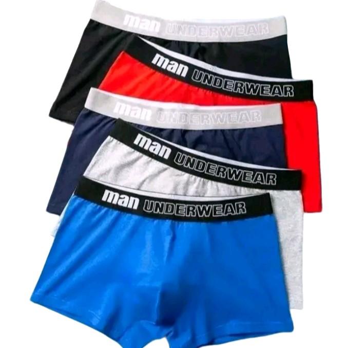 celana dalam pria dewasa 5 pcs bahan spandex lentur dingin dipakai Boxer Karet 0
