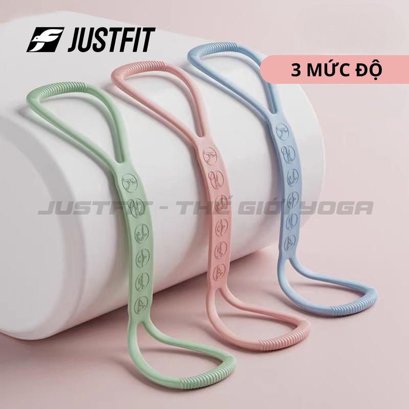 Dây Kháng Lực Số 8 JUSTFIT Bản Nâng Cấp Chất Liệu Silicon Tập Tay, Vai, Lưng, Mông, Kháng Lực Đàn Hồi, Tập Gym, Yoga Tại Nhà