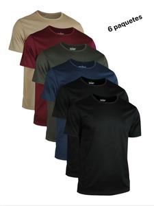 Conjunto de 6 camisetas para hombre de manga corta de secado rápido, verano, que absorben el sudor y son transpirables, ideales para correr, deportes y actividades al aire libre