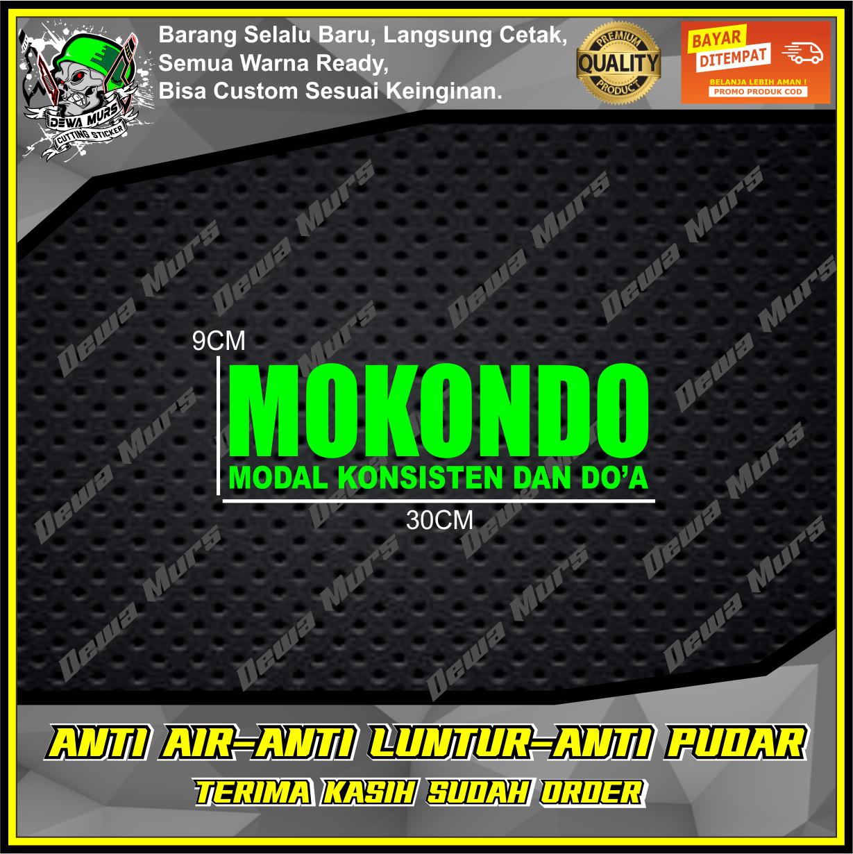 Cutting Sticker MOKONDO ( MODAL KONSISTEN DAN DO'A ) V2  Sticker Cocok Buat Motor Dan Mobil