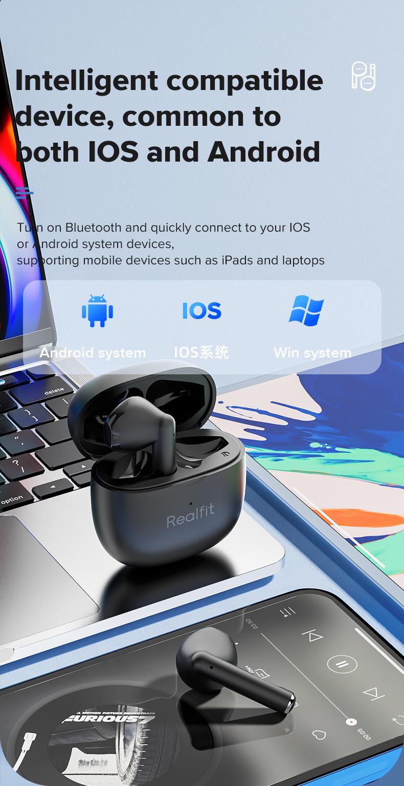 Product Introduction of Realfit F1   True Wireless Bluetooth 5.3 Earbuds Playtime 24 Jam HIFI 30