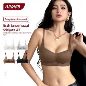 GEMER Bra Tanpa Kawat dan Tak Terlihat untuk Wanita Ukuran Besar - Bra Pakaian Dalam Nyaman dan Tidak Terlihat