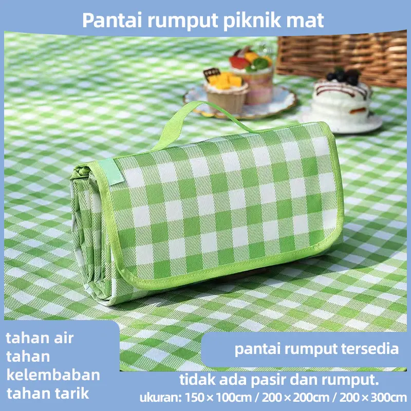 Mat Piknik Tahan Air & Kelembaban untuk Pantai Rumput Ukuran 150x100cm 200x200cm 200x300cm Mat Luar Ruangan  Outdoor  Camping