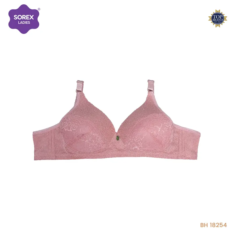 Sorex Bra Tanpa Kawat Busa Kait 3 Cup B Cup 3/4 Nilon Mix Bra Harian BH 18254 1