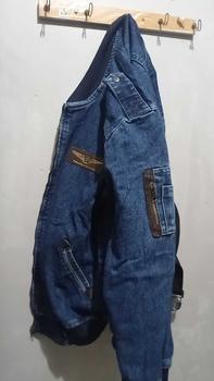 Product Review of Jaket Bomber Jeans Emblem|Jaket Bomber Denim Blitz|Jaket Denim Size M L XL dan XXL|Jaket Jeans Jumbo|Jaket Jeans XXL from S**O 0