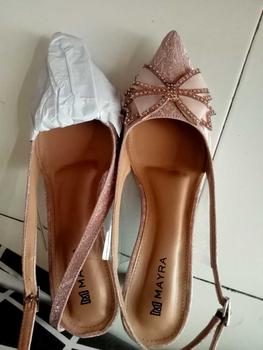 Product Review of Mayra - Alissa sepatu Pesta wanita big size 5cm pita kupu kupu sandal Shoes Sendal from y**a 0