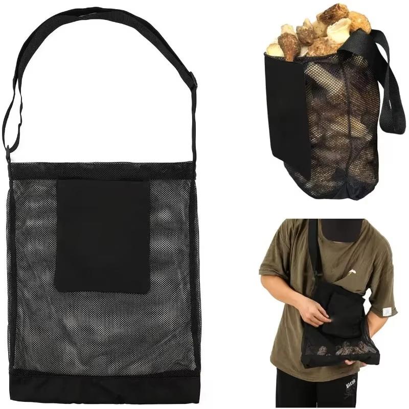 Product Introduction of 1PC Outdoor Orchard Picking Mushroom Bag Fruit Picking Bag Foldable Large Capacity Mesh Bag Field Satchel 12