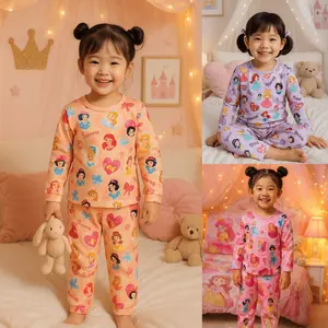 SIBULAT 45 PRINCESS SERIES PP PIYAMA ANAK PEREMPUAN PRINTING PREMIUM USIA 1-6 TAHUN