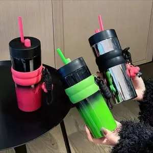 TUMBLER STAINLESS A-2332 WITH HANDLE DAN GANTUNGAN 710ml