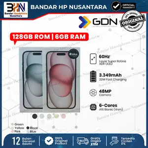 [GDN] Apple iPhone 15 128GB NEW GARANSI RESMI GDN APPLE