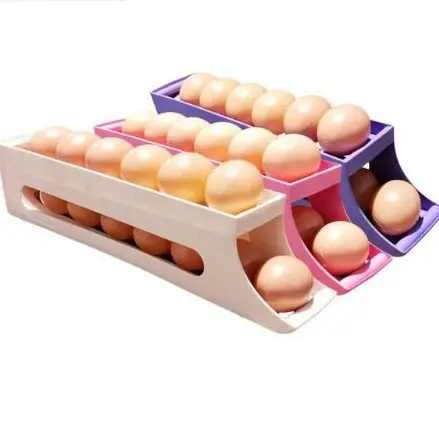 Rak Telur 2 Tingkat E15 / Egg Tray / Tempat Penyimpanan Telur Minimalis / Egg Storage Organizer / Rak Telur guling / telur guling / Rank 7