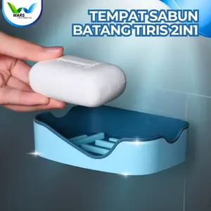 WARS Tempat Sabun Batang Tiris 2in1 Rak Tempel Tanpa Paku / 2 in 1 Magic Hook Soap Hanger