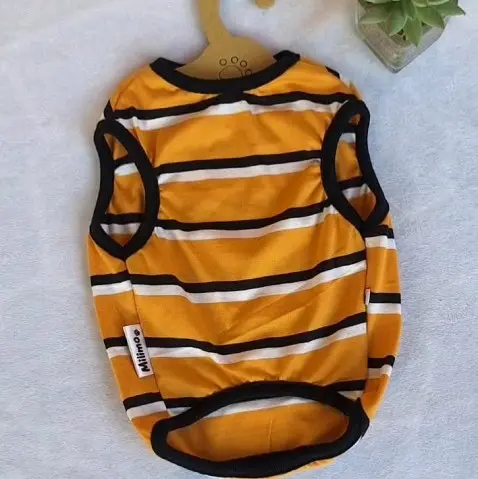 baju kucing dan anjing kaos motif garis style